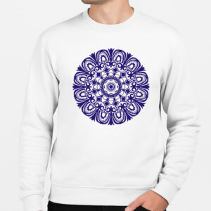 Bluza unisex Folkowa Rozeta Kurpiowska