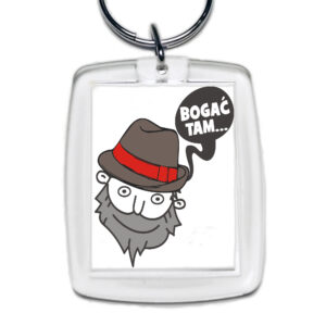 Brelok akrylowy Bogać Tam - Folkowy Vibe