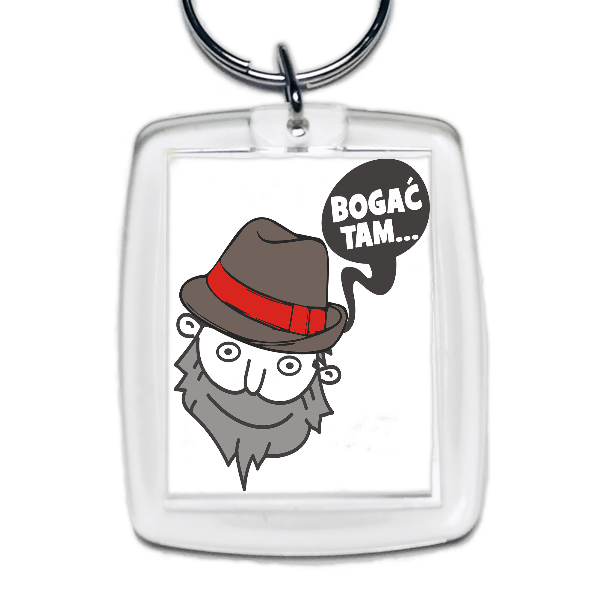 Brelok akrylowy Bogać Tam - Folkowy Vibe