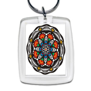 Brelok akrylowy Folkowa Mandala z Kurpi