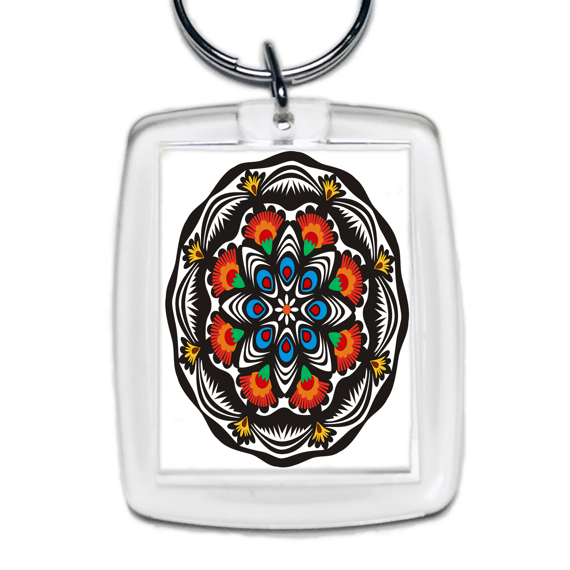 Brelok akrylowy Folkowa Mandala z Kurpi