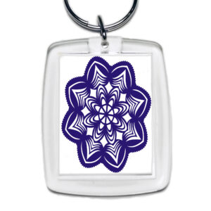 Brelok akrylowy Folkowy Kwiat Kurpiów