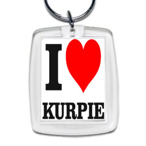 Brelok akrylowy I love Kurpie