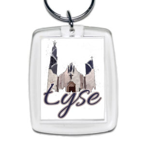 Brelok akrylowy Kościół w Łysych