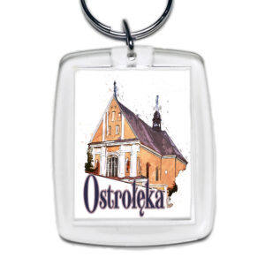 Brelok akrylowy Kościół w Ostrołęce