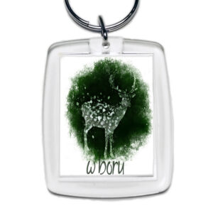 Brelok akrylowy Kurpiowski Jeleń w Borze