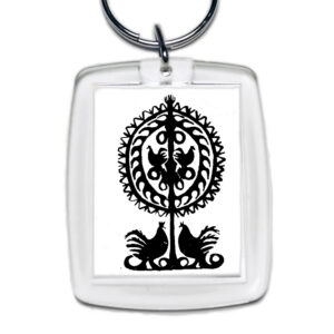 Brelok akrylowy Kurpiowski Wzór w Wycinance