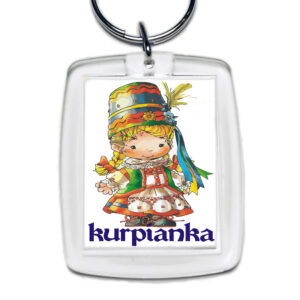 Brelok akrylowy Mała Kurpianka wielkie serce