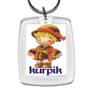 Brelok akrylowy Mały Kurpik wielkie serce