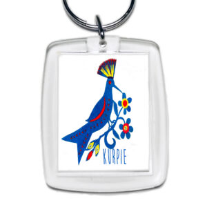 Brelok akrylowy Skrzydlaty Folk Kurpiowski