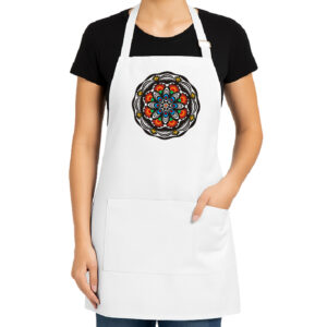 Fartuch kuchenny Folkowa Mandala z Kurpi