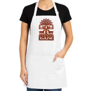 Fartuch kuchenny Ptaki i Konie - Symbol Kurpiów