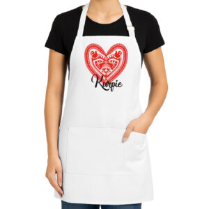 Fartuch kuchenny Serce z Kurpiowskiej Wycinanki