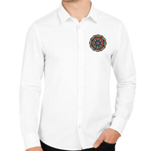 Koszula męska Folkowa Mandala z Kurpi