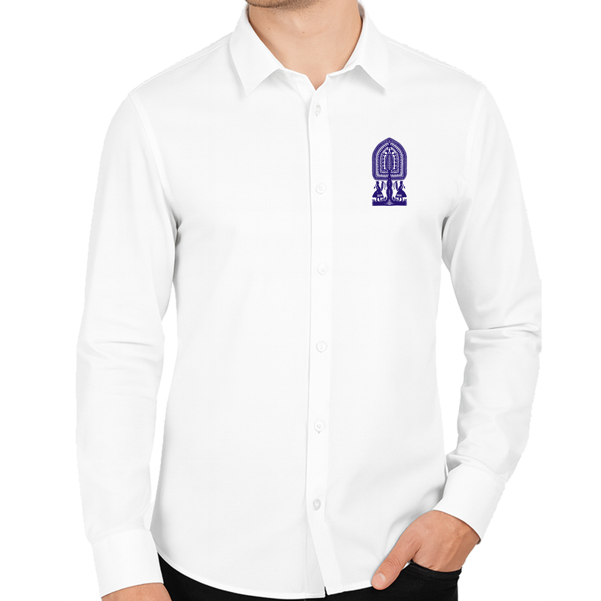 Koszula męska Wycinanka Kurpiowska - Moc Tradycji