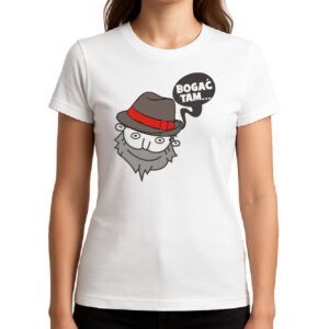 Koszulka damska Bogać Tam - Folkowy Vibe