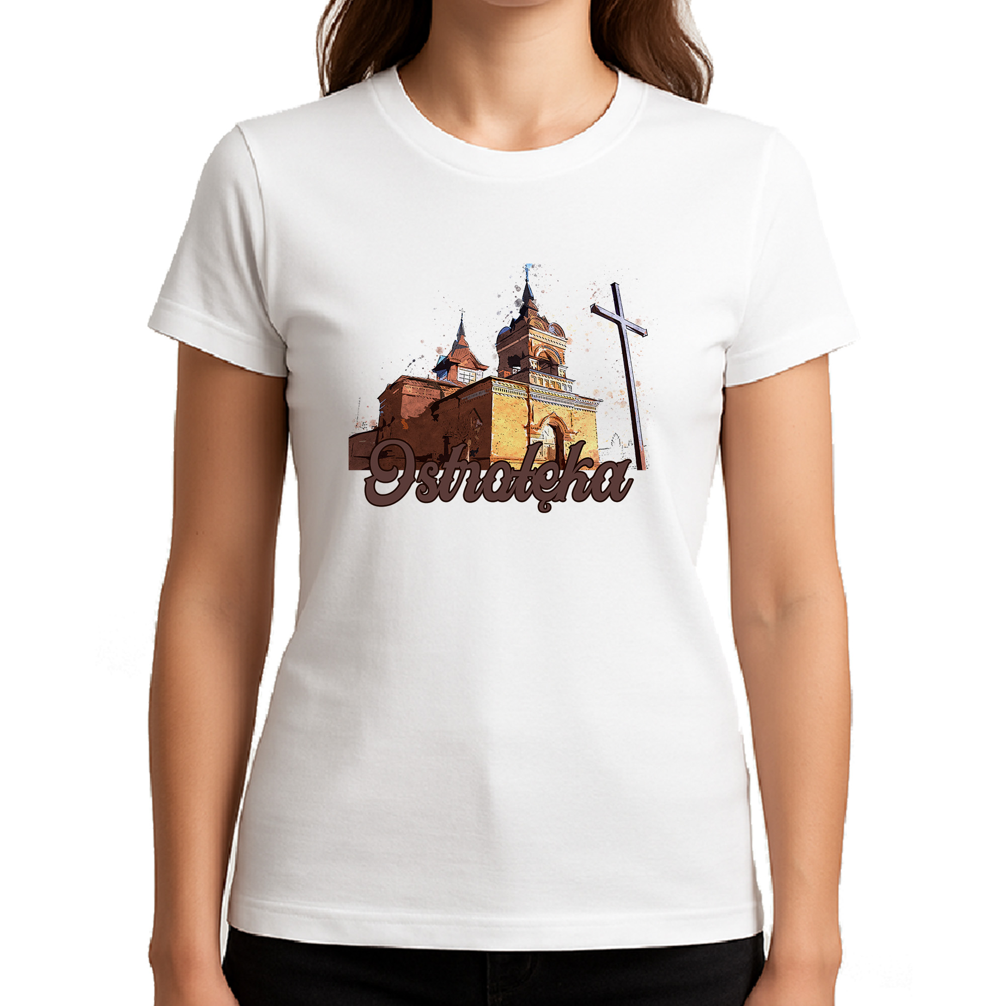 Koszulka damska Kościół św Wojciecha w Ostrołęce