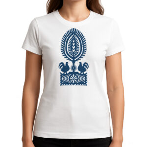 Koszulka damska Kurka w Tradycyjnej Wycinance