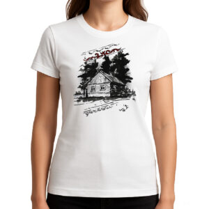 Koszulka damska Kurpie - Tradycja w Drewnie