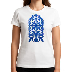 Koszulka damska Kurpiowski Kwiat w Wycinance