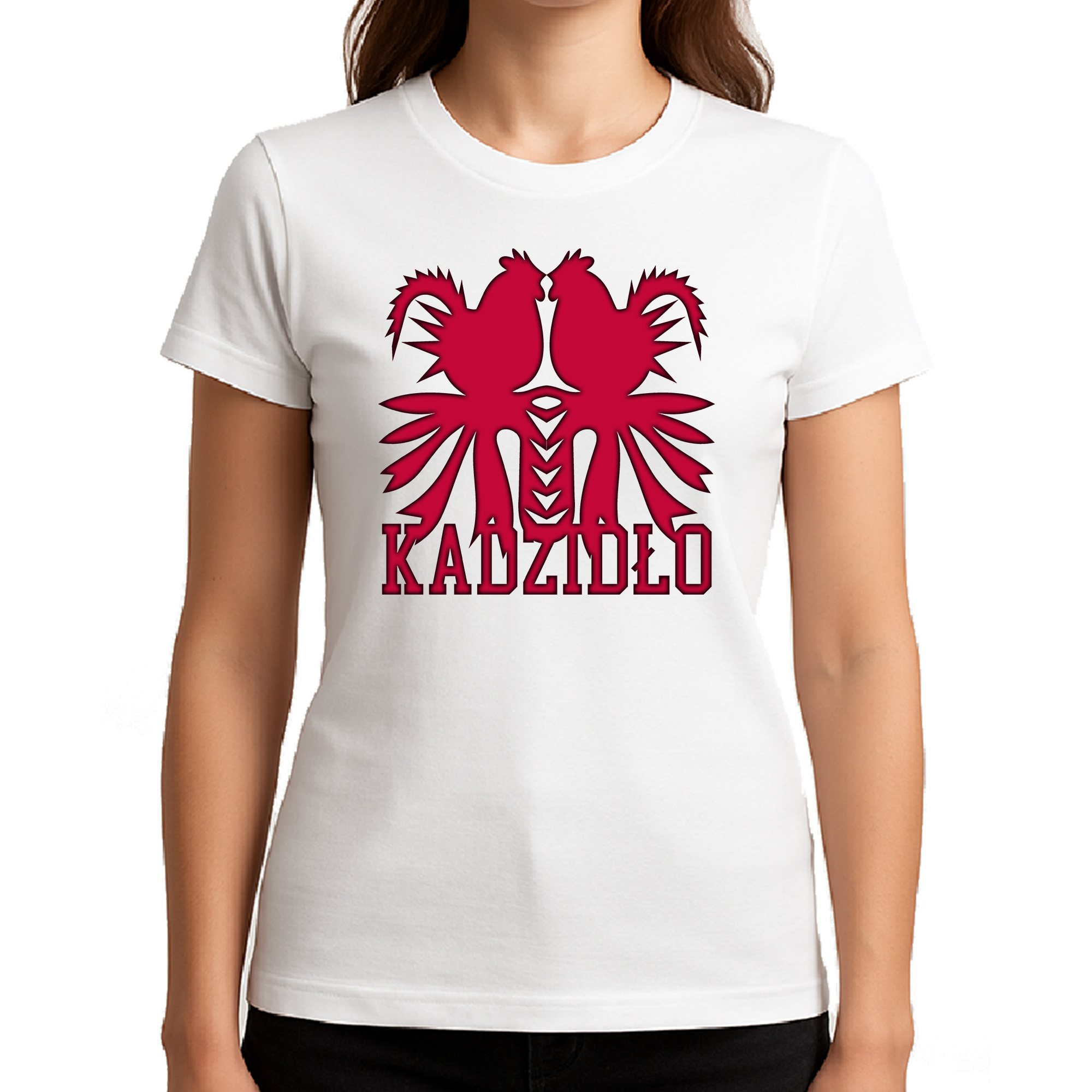 Koszulka damska Kurpiowskie Koguty z Kadzidła