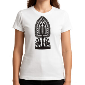 Koszulka damska Wycinanka Kurpiowska - Taniec i Natura