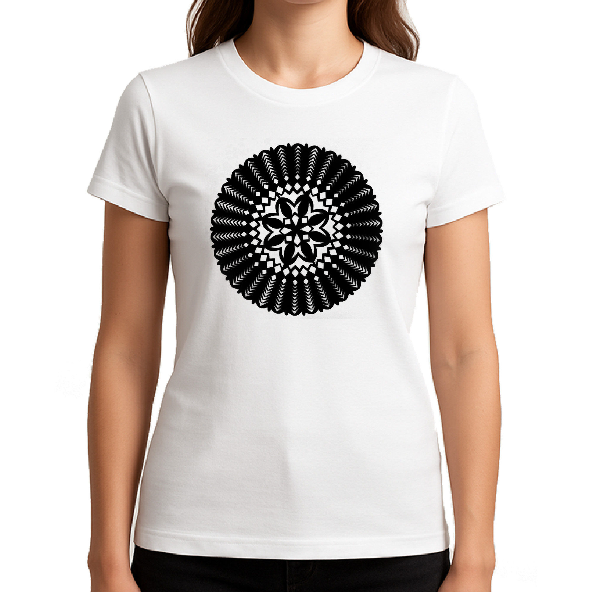 Koszulka damska Wycinanka Ludowa Kurpi