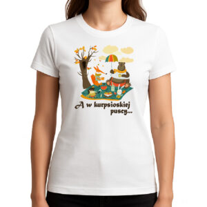 Koszulka damska Zwierzęta z Kurpiowskiej Kniei