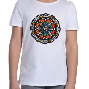 Koszulka dziecięca Folkowa Mandala z Kurpi