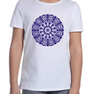 Koszulka dziecięca Folkowa Rozeta Kurpiowska