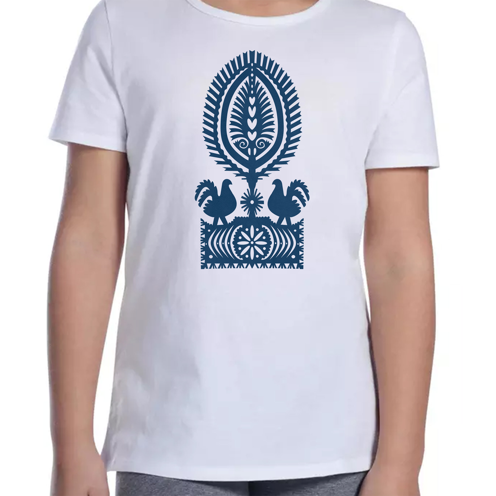 Koszulka dziecięca Kurka w Tradycyjnej Wycinance