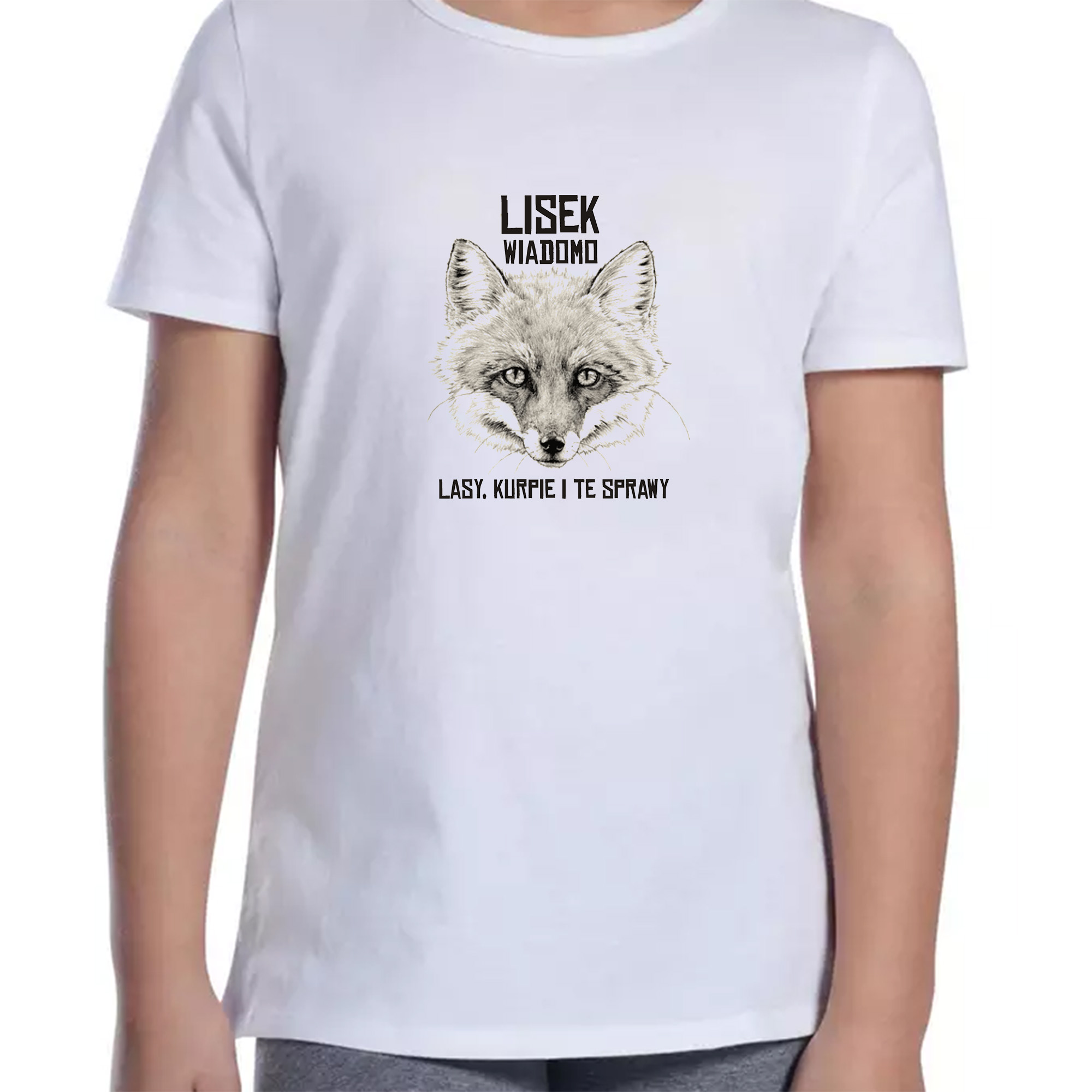 Koszulka dziecięca Lisek wiadomo. Lasy Kurpie i te sprawy