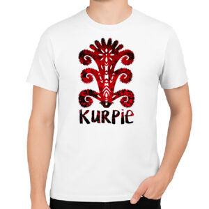 Koszulka męska Czerwona Wycinanka Kurpiowska
