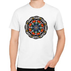 Koszulka męska Folkowa Mandala z Kurpi