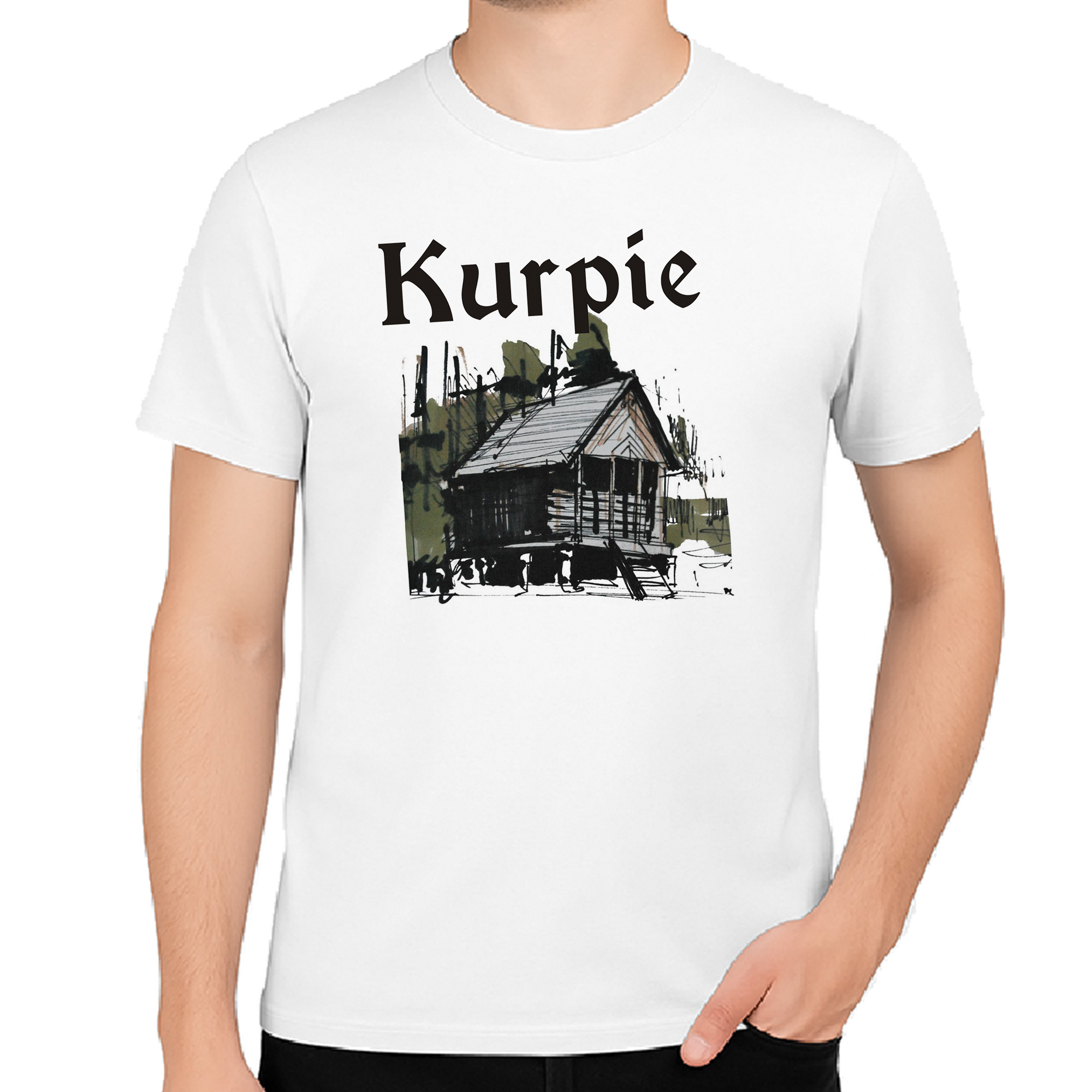 Koszulka męska Kurpie - Drewniane Serce Polski