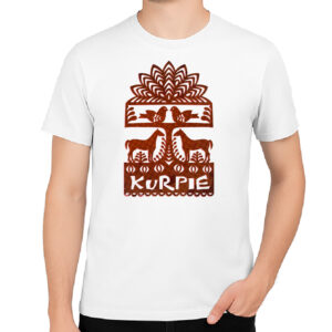 Koszulka męska Ptaki i Konie - Symbol Kurpiów