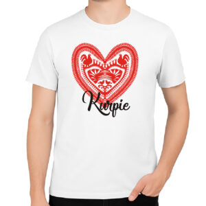 Koszulka męska Serce z Kurpiowskiej Wycinanki
