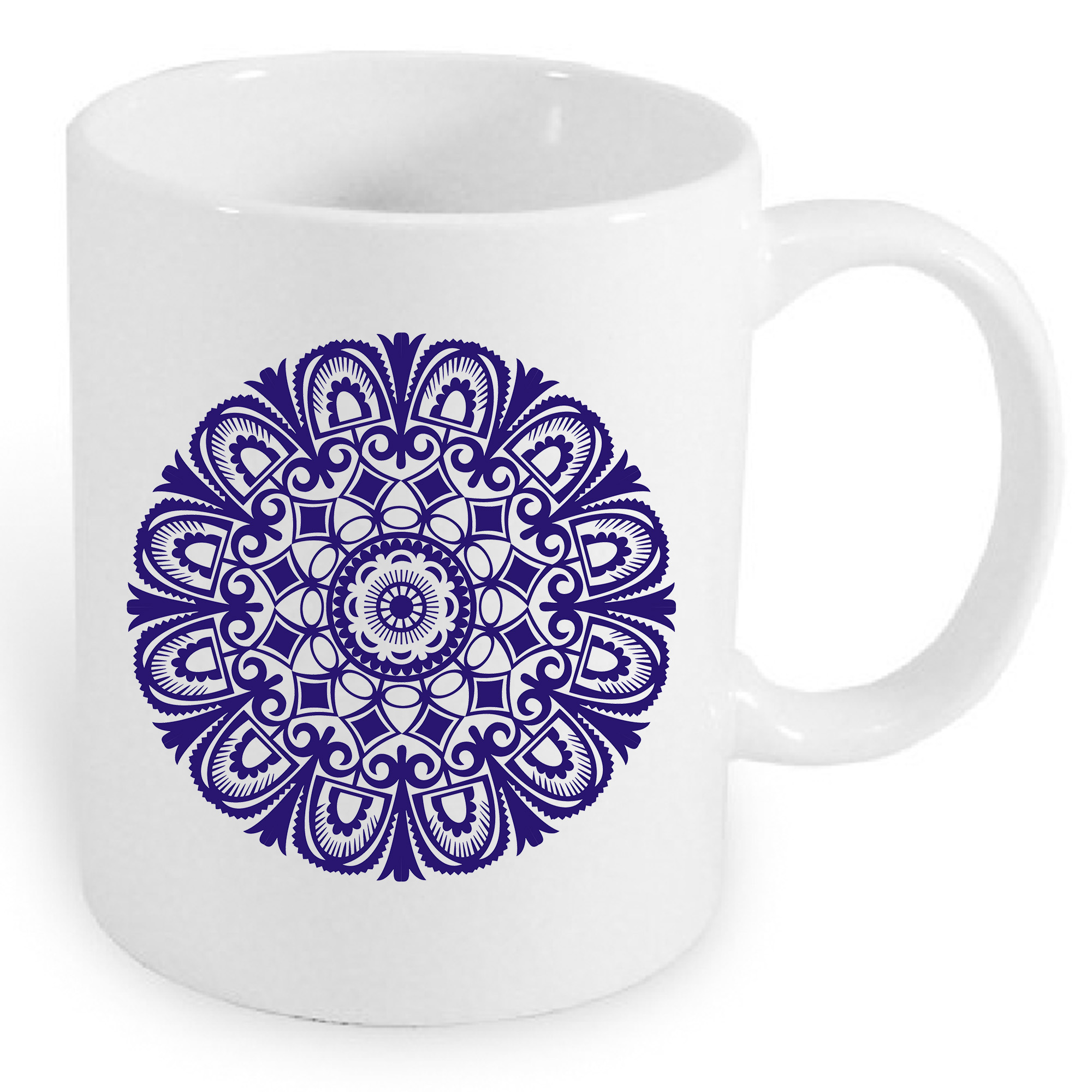 Kubek ceramiczny Folkowa Rozeta Kurpiowska