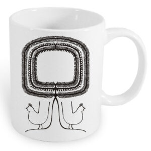 Kubek ceramiczny Folkowa Wycinanka z Kurpiów