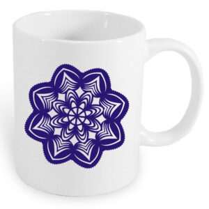 Kubek ceramiczny Folkowy Kwiat Kurpiów