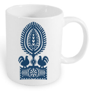 Kubek ceramiczny Kurka w Tradycyjnej Wycinance