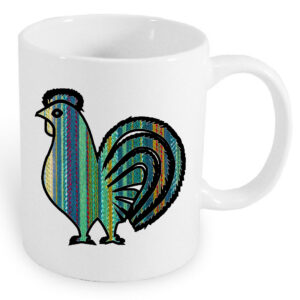 Kubek ceramiczny Kurpiowski Kogut Ludowy