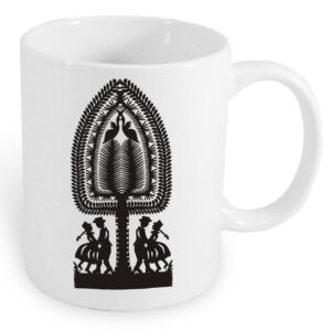 Kubek ceramiczny Wycinanka Kurpiowska - Taniec i Natura