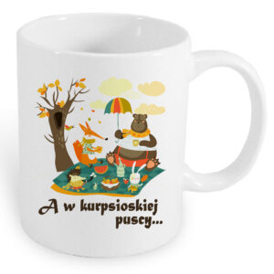 Kubek ceramiczny Zwierzęta z Kurpiowskiej Kniei