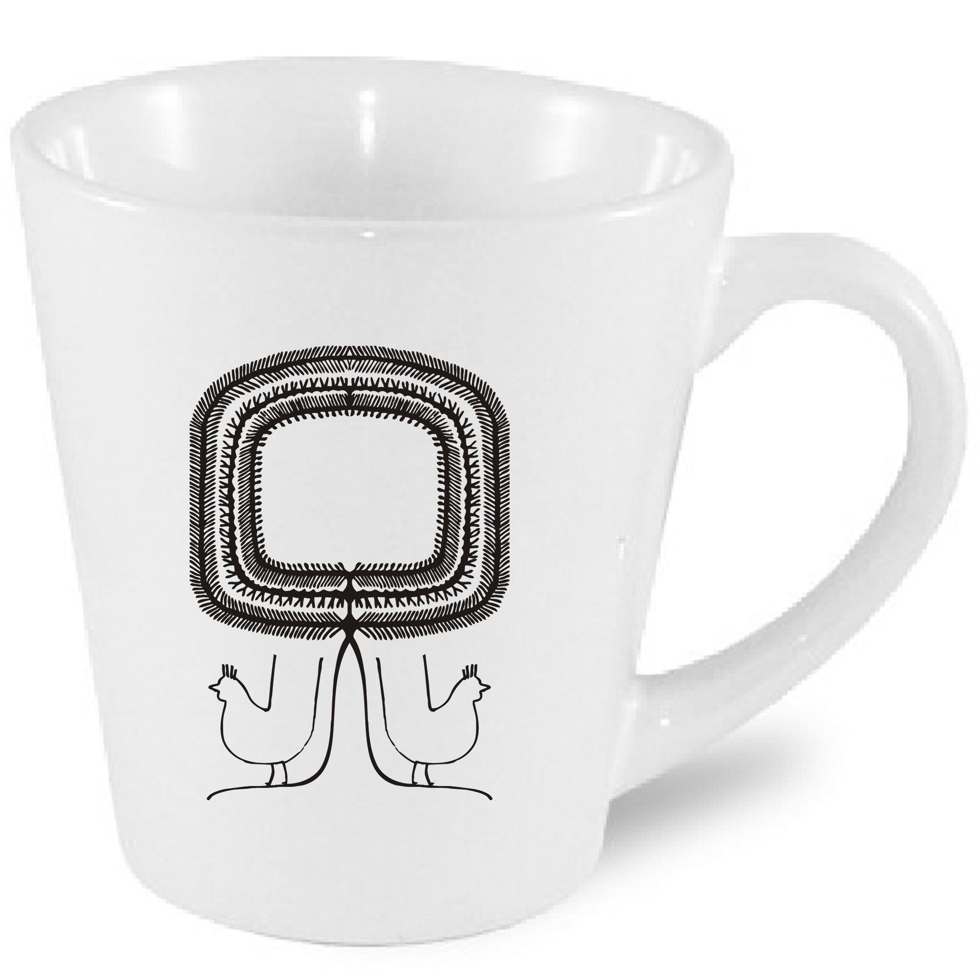 Kubek latte Folkowa Wycinanka z Kurpiów