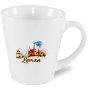 Kubek latte Kościół w Leman