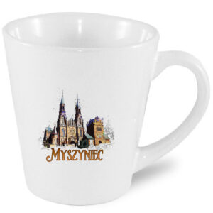 Kubek latte Kościół w Myszyńcu