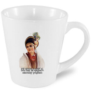 Kubek latte Kurpianka znaczy piękna