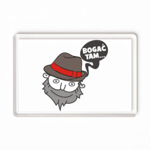 Magnes akrylowy Bogać Tam - Folkowy Vibe