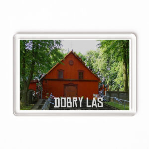 Magnes akrylowy Drewniany kościół Dobry las